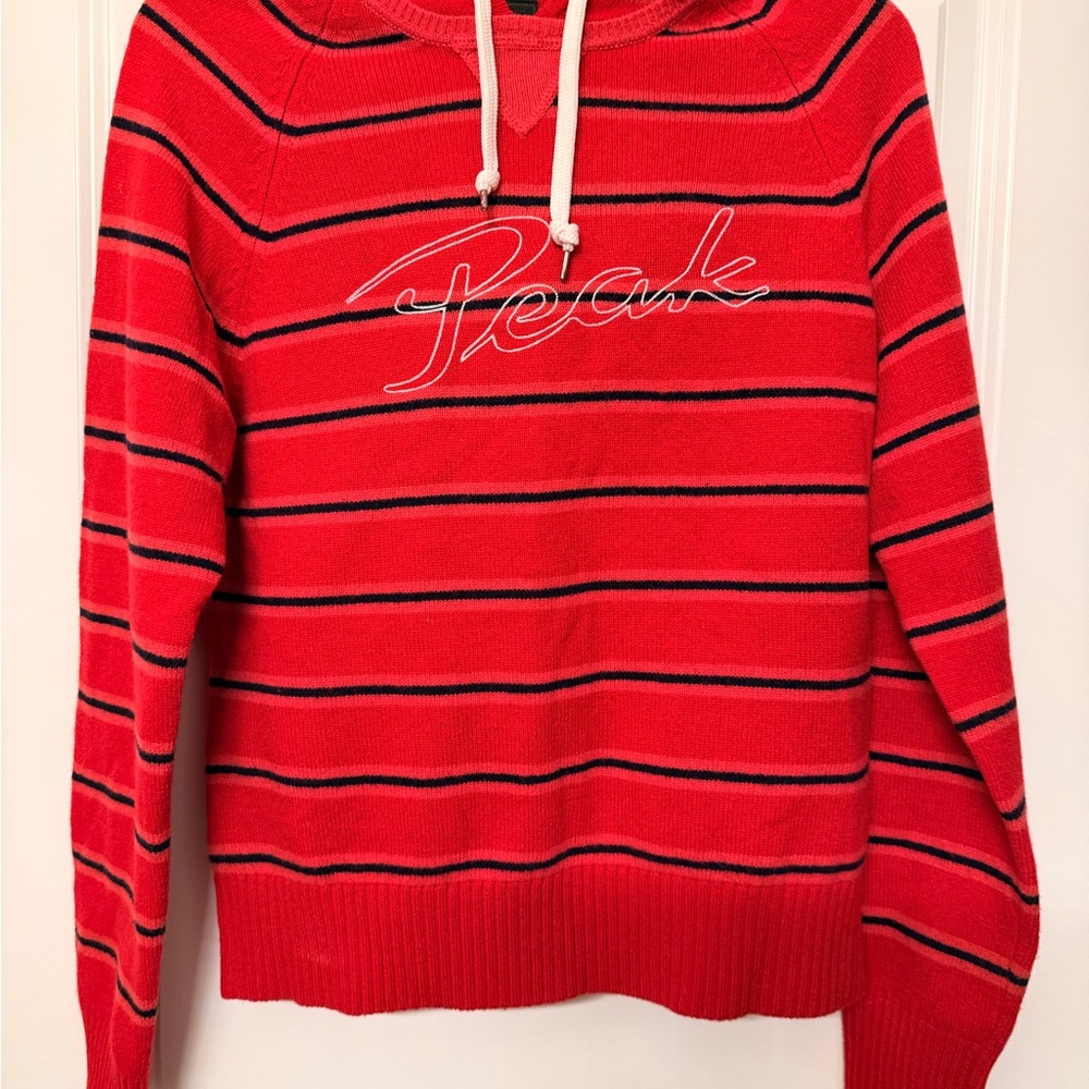 Peak Performance Red and Black Striped Sweater